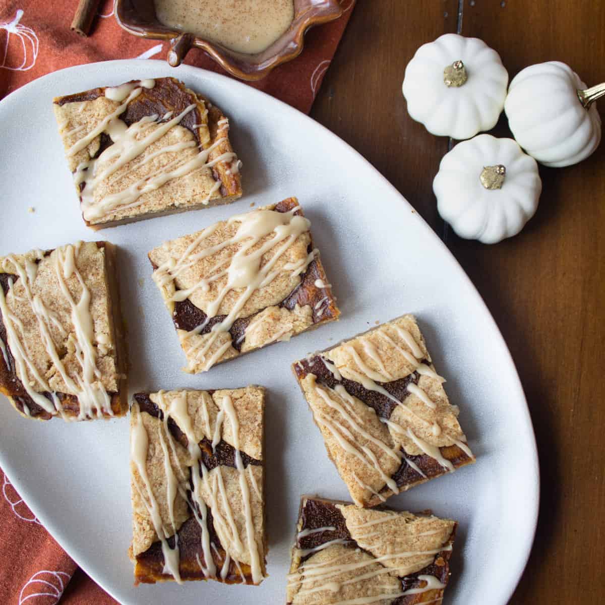 Pumpkin Butter Blondies with Maple Glaze