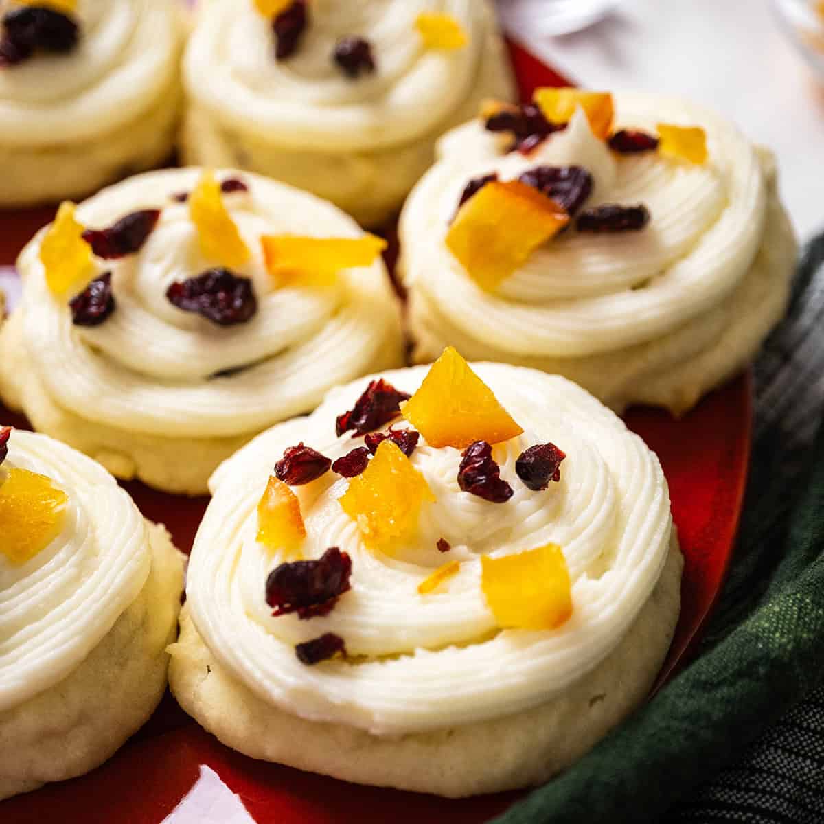 Cranberry Orange Shortbread Cookies