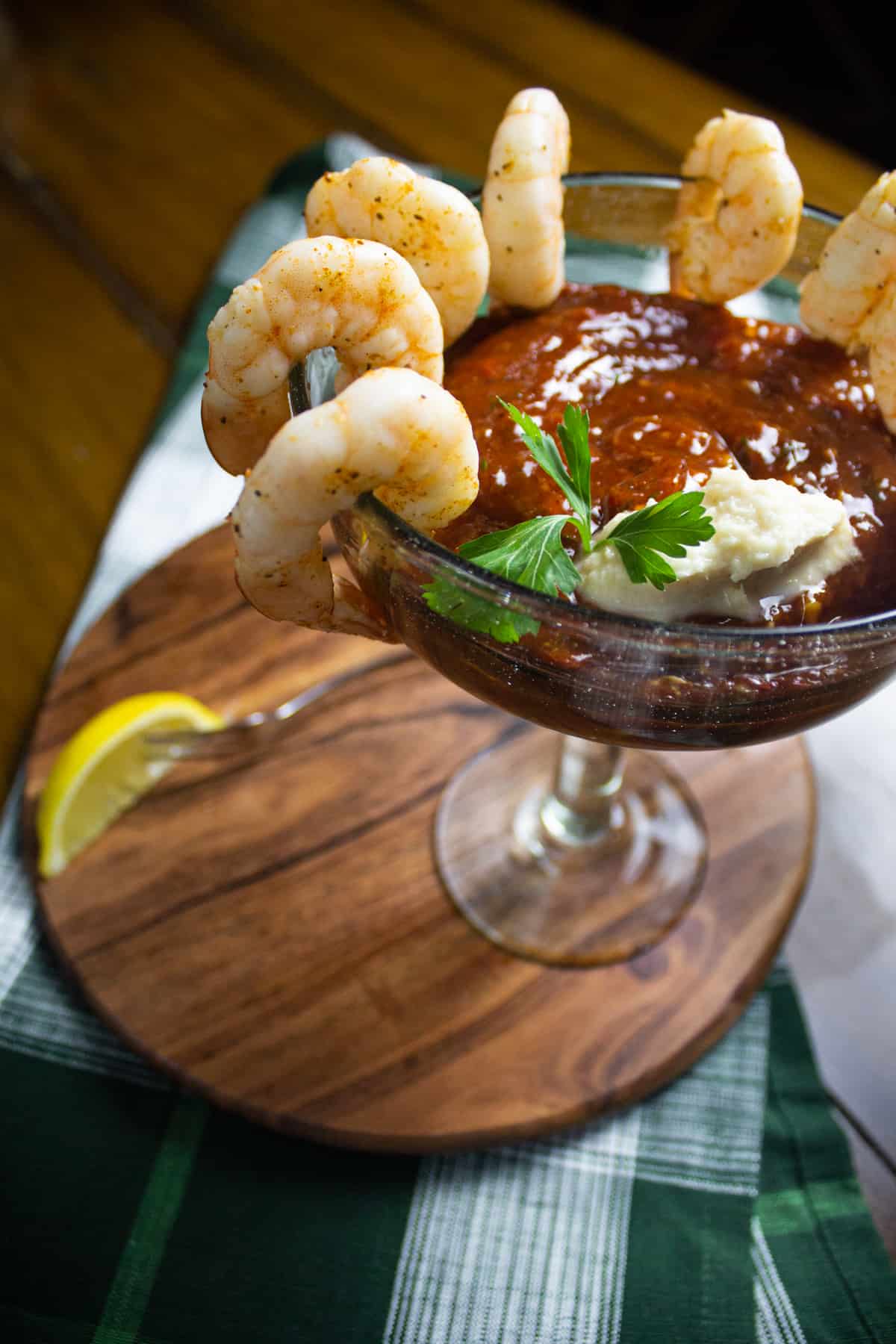 Shrimp Cocktail with Extra spicy cocktail sauce