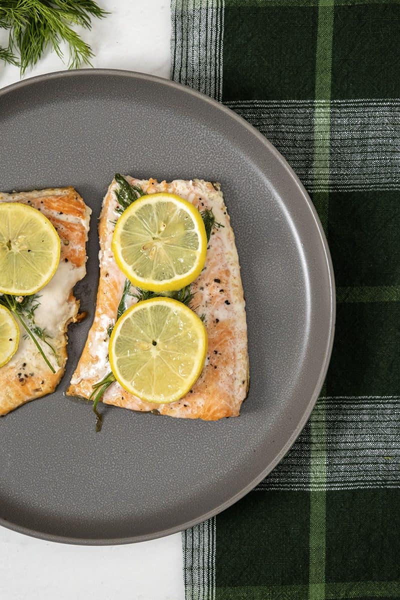 cast iron lemon dill salmon