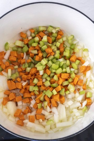 carrots, celery, and onion added