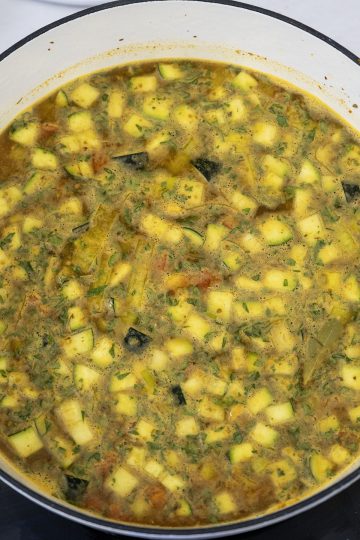 Soup coming to a simmer