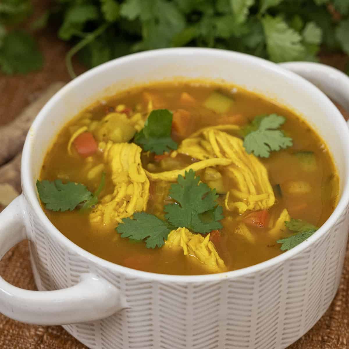 Curry Chicken and Rice Soup