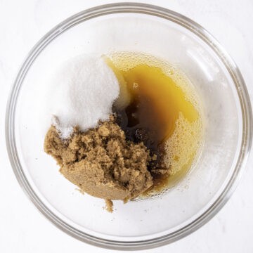 Brown butter combined with white and brown sugar.