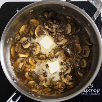 Butter added to the pan to create the sauce.