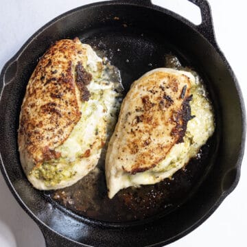 Finished chicken breast out of the oven.