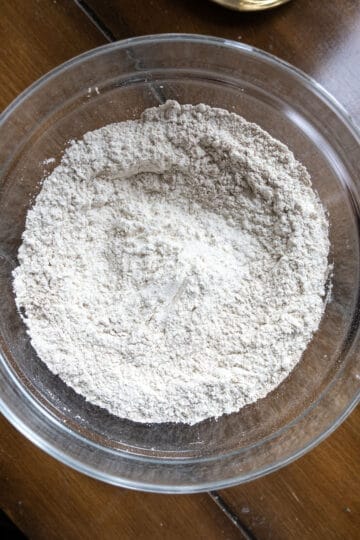 dry ingredients combined.