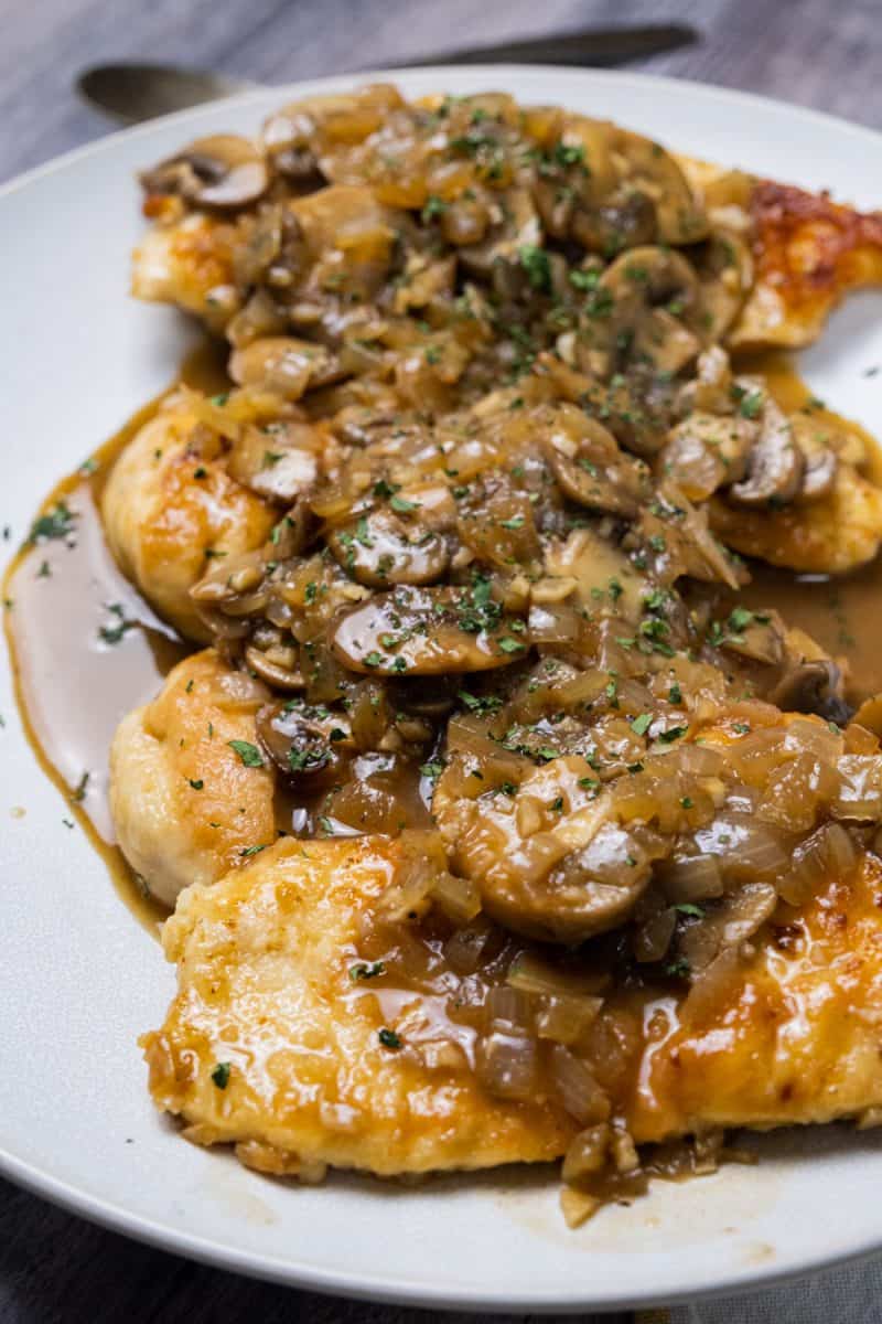 restaurant style chicken marsala served family style