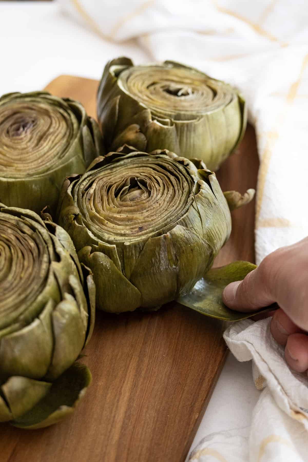 steamed artichokes