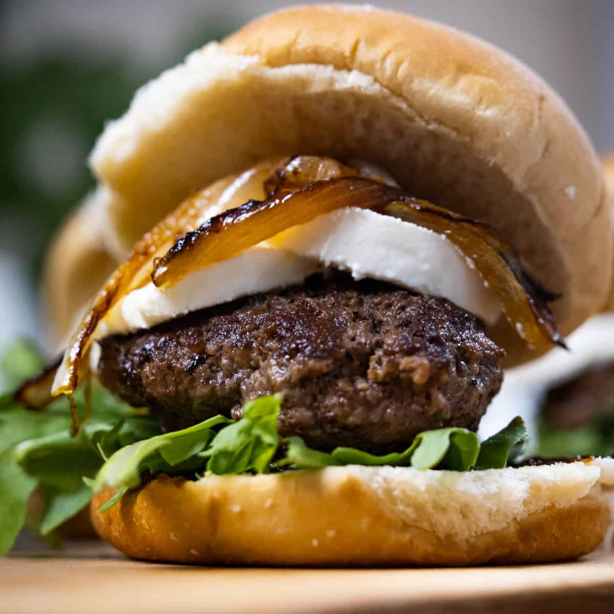 Goat Cheese Burger with Fig Jam