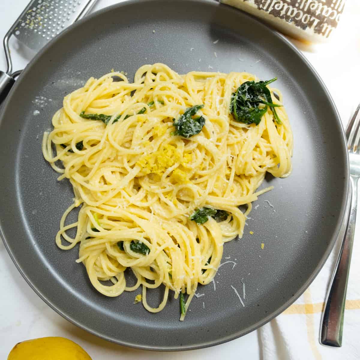 Lemon Pasta with Spinach