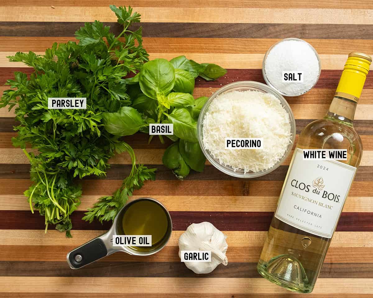 Ingredients for Italian ring sausage.