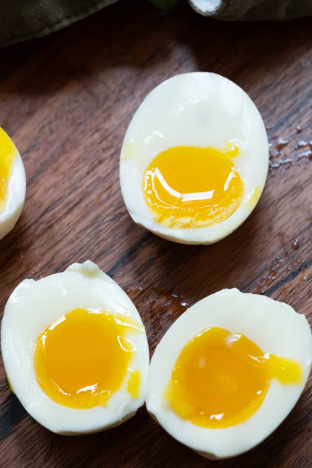 jammy and runny soft-boiled eggs
