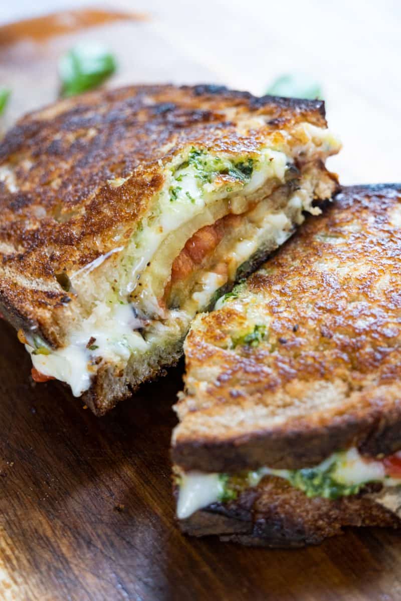 eggplant caprese grilled cheese