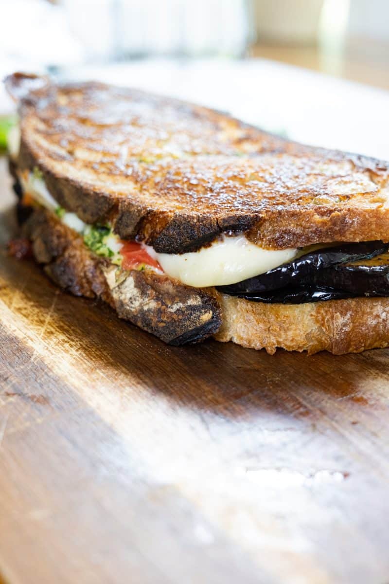 eggplant caprese grilled cheese