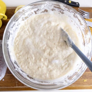 Egg whites folded into the pancake batter.