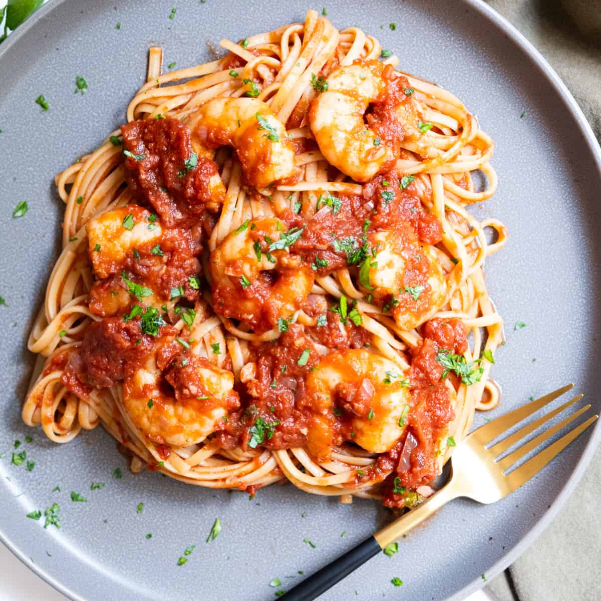 Shrimp Fra Diavolo with Linguine