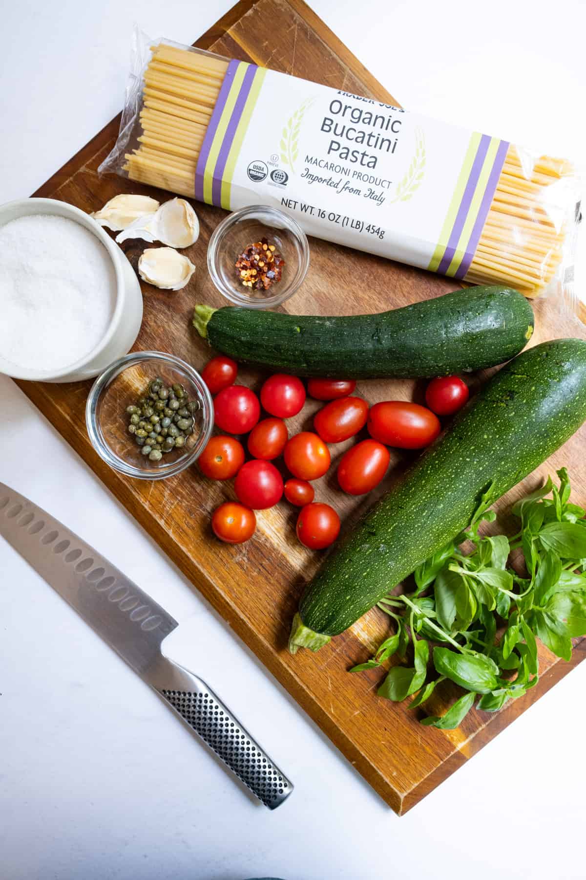 ingredients laid out for the dish