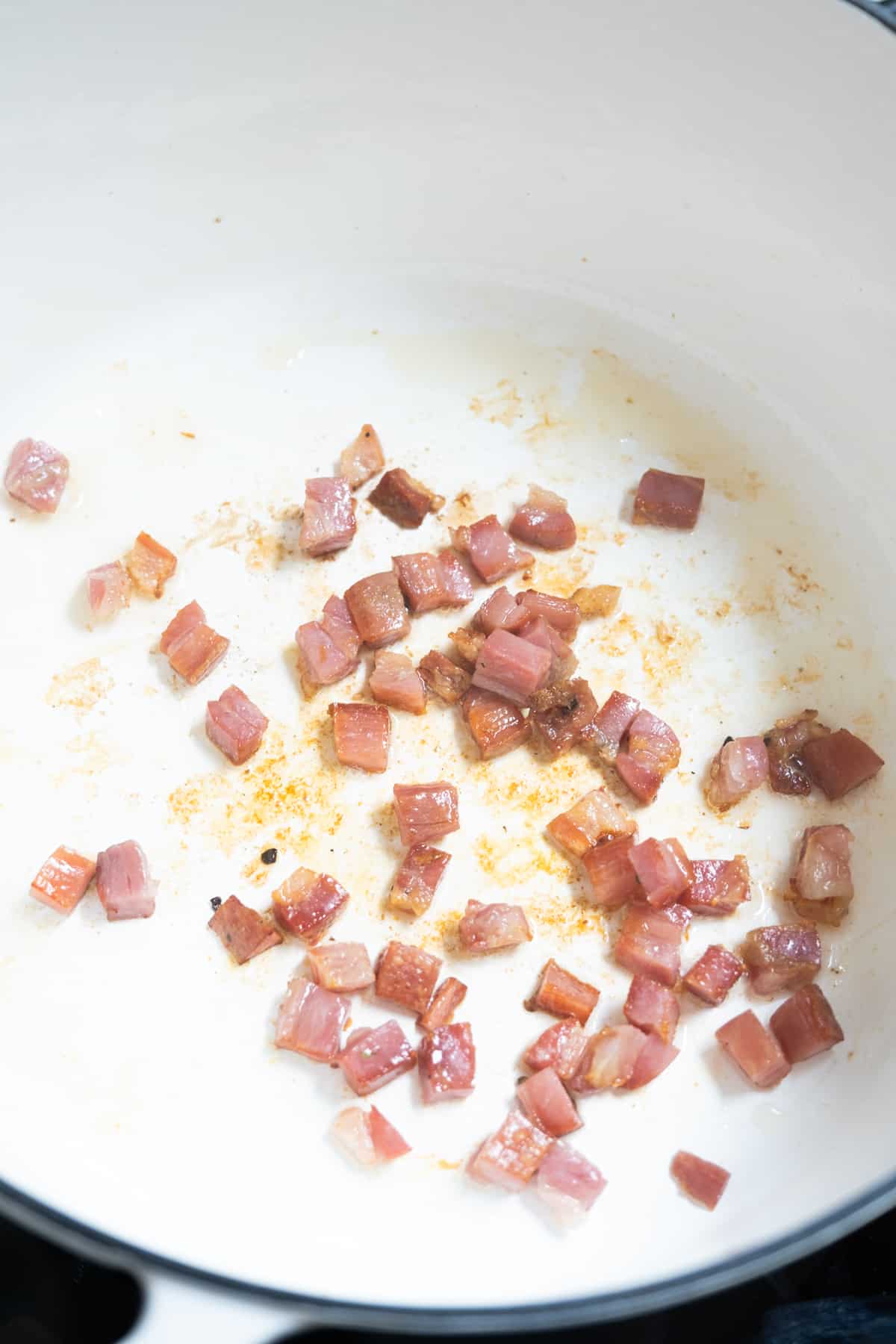 pancetta frying