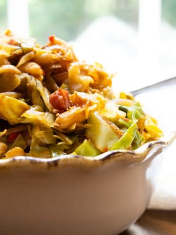 Italian cabbage with pancetta