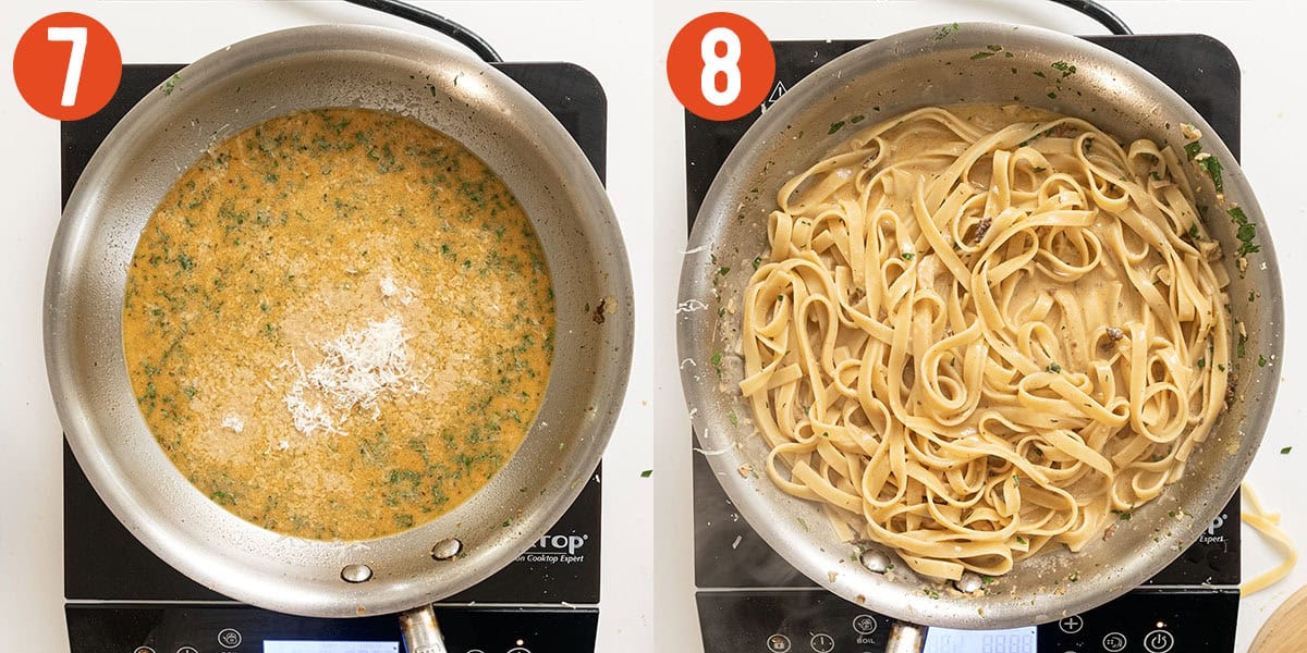Creamy cajun sauce combined with pasta.