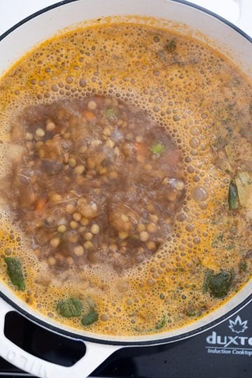 soup boiling.