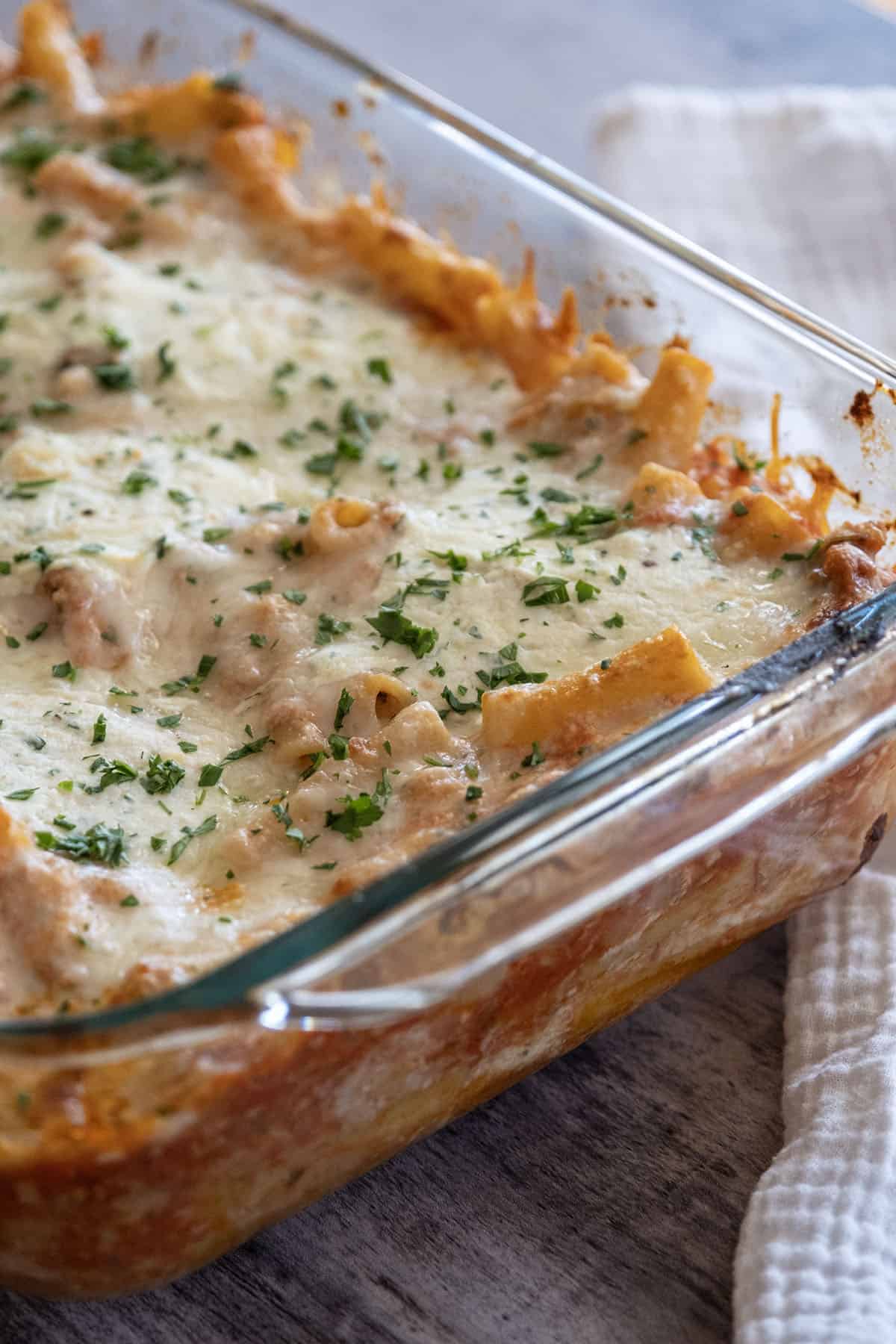finished Italian baked ziti