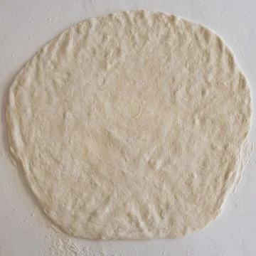 dough ball rolled out