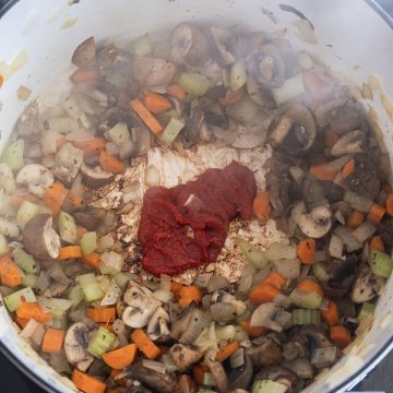 caramelizing tomato paste
