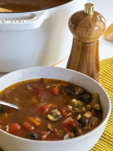 Barley and lentil soup