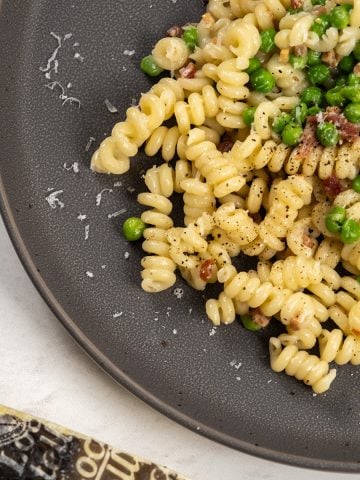 pasta with peas and pancetta