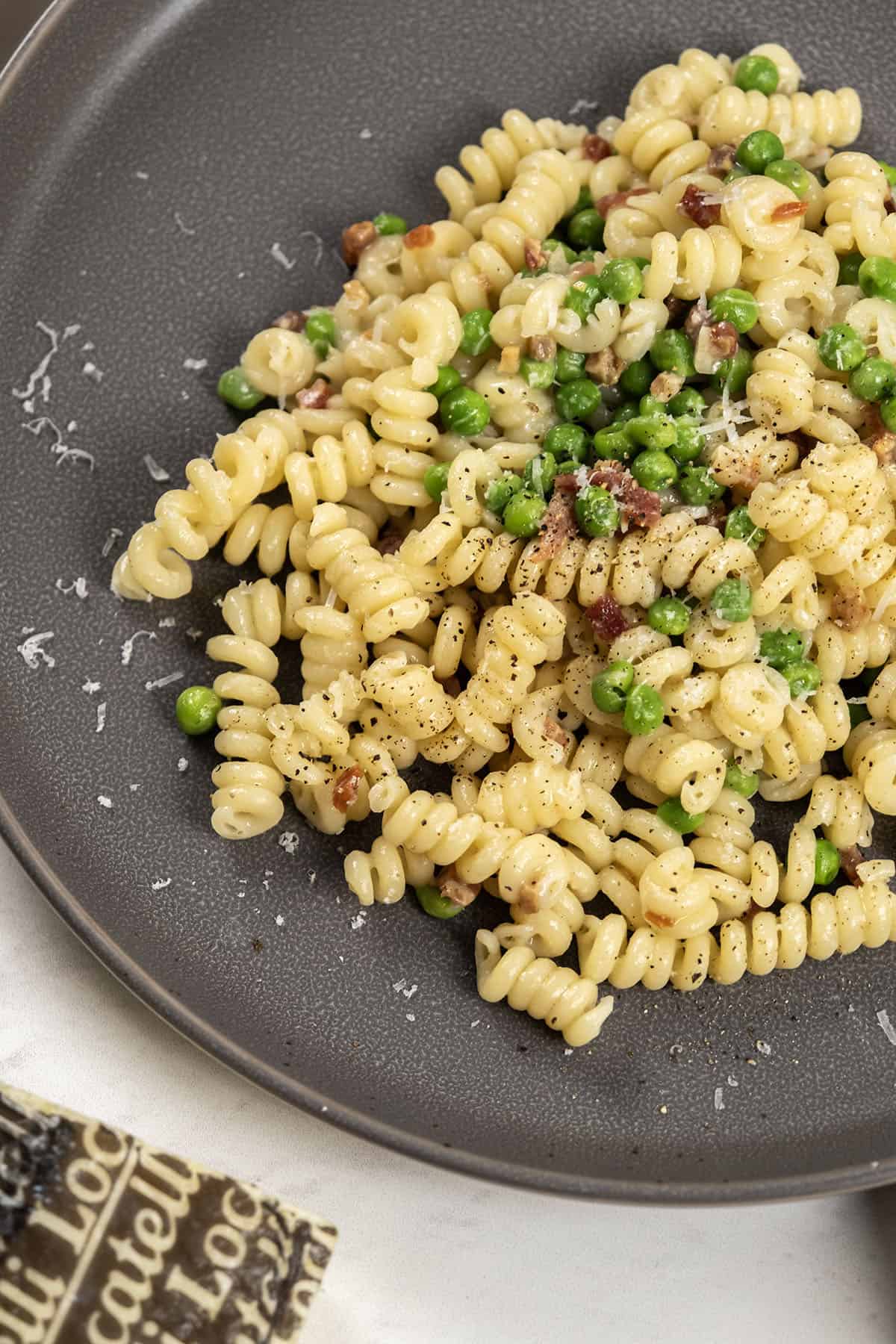 pasta with peas and pancetta