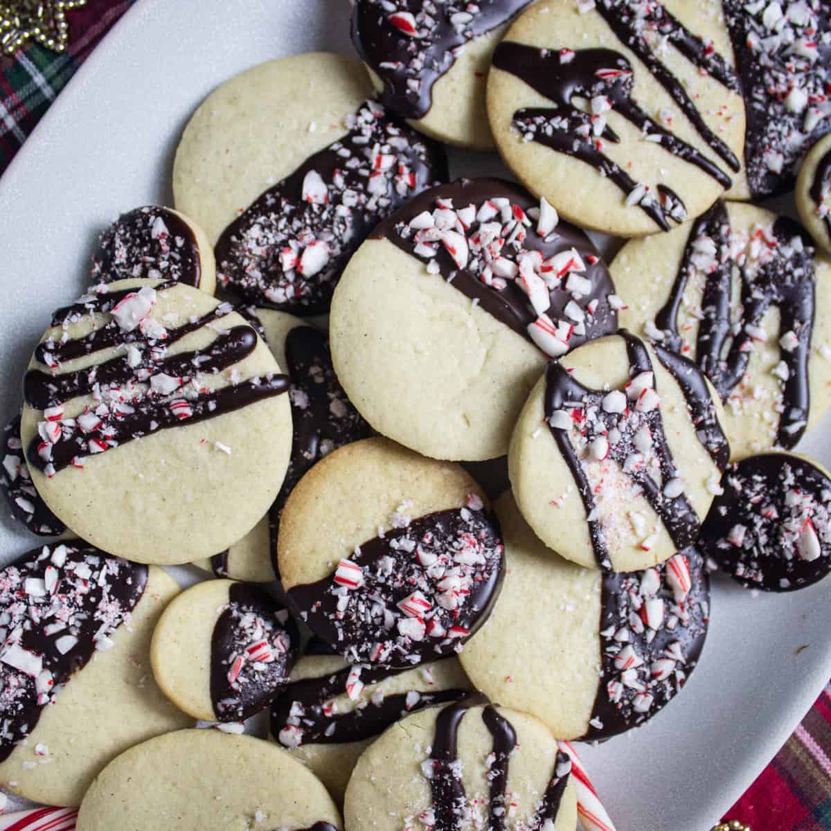Dark Chocolate Peppermint Sugar Cookies