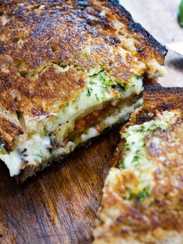 eggplant caprese grilled cheese