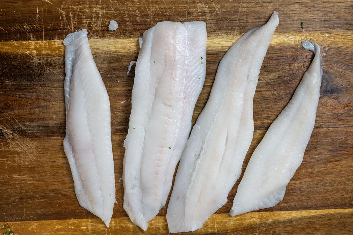 Fresh flounder prepared