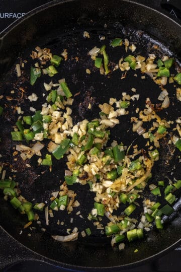 sauteed shallots, garlic and jalapenos