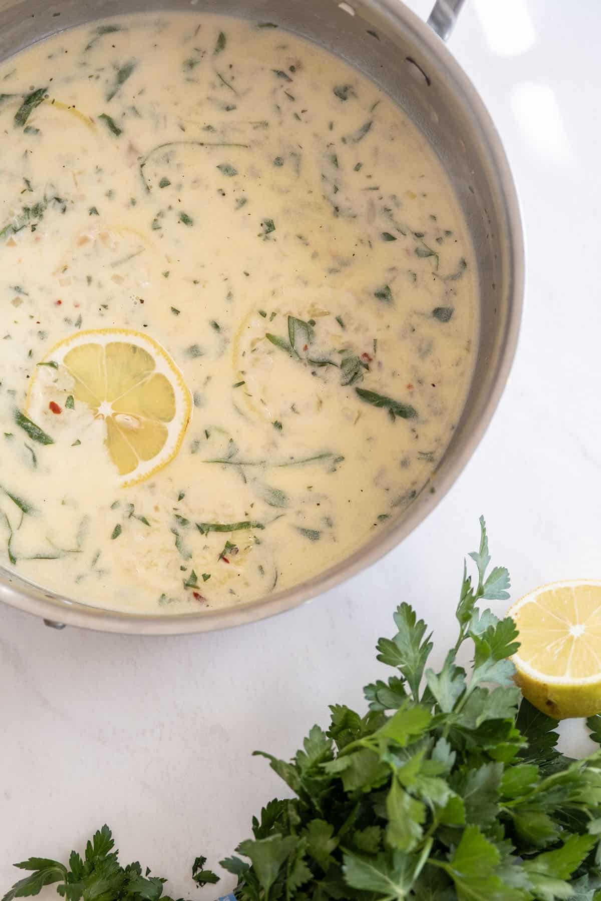 creamy lemon sauce