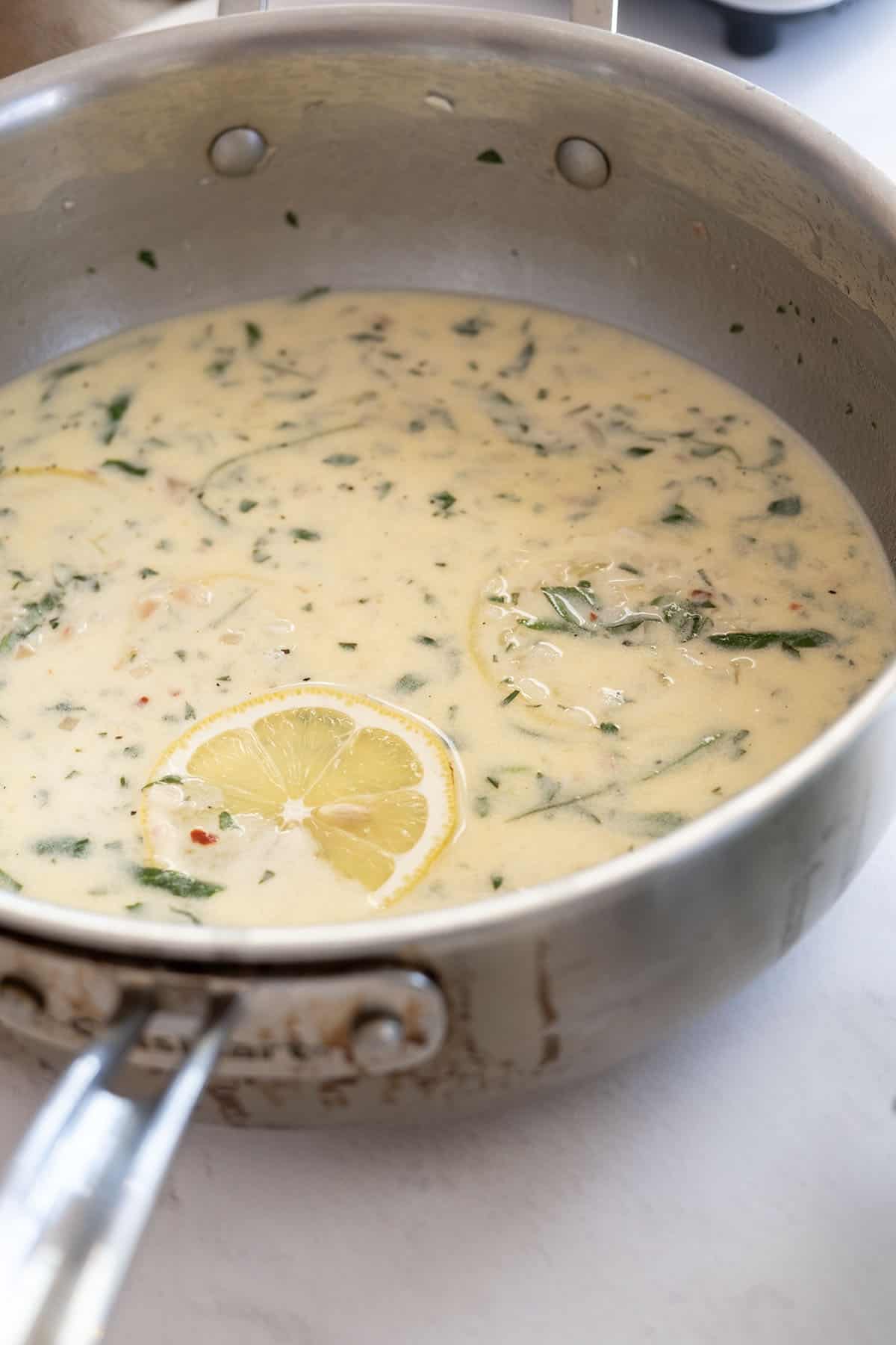creamy lemon sauce