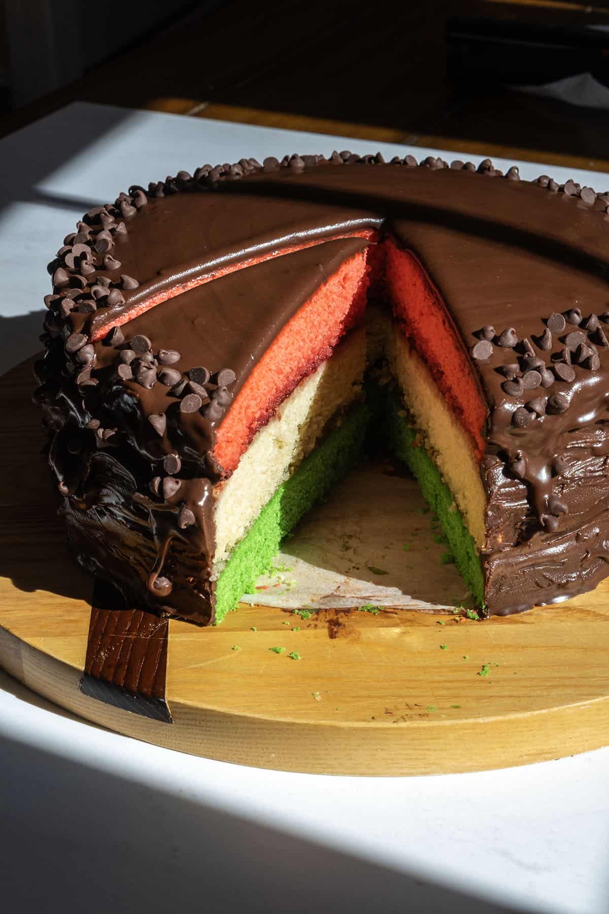 rainbow cookie cake