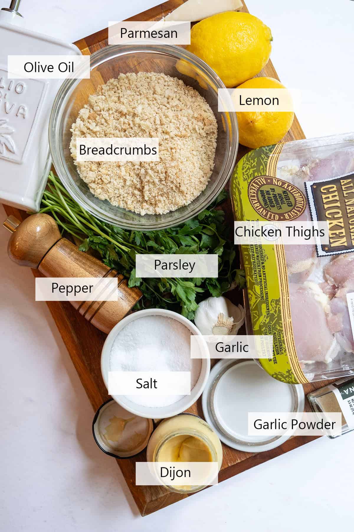 Ingredients for the recipe laid out.
