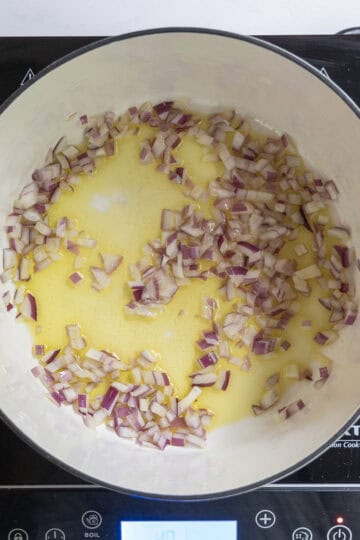 sauteed red onion