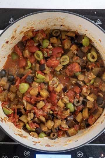 simmering caponata