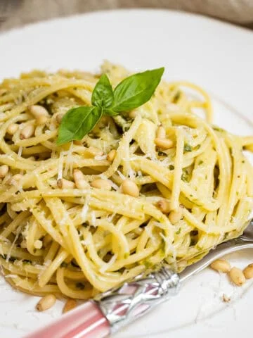 Artichoke pesto pasta