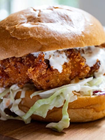 hot honey fried chicken sandwich