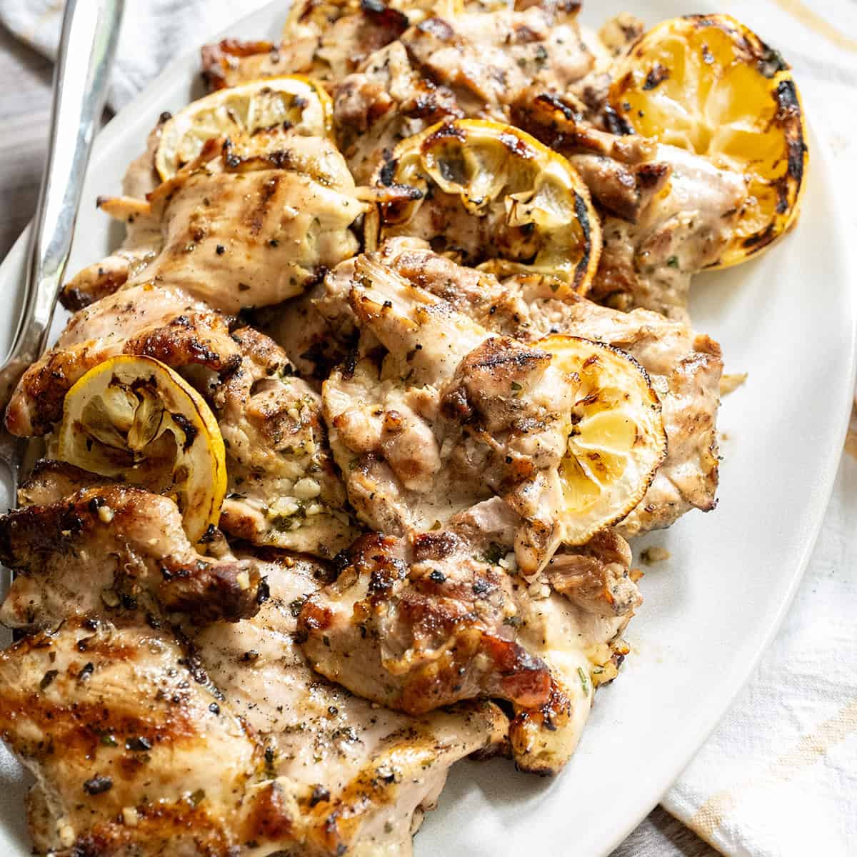 Grilled Lemon Pepper Chicken Thighs