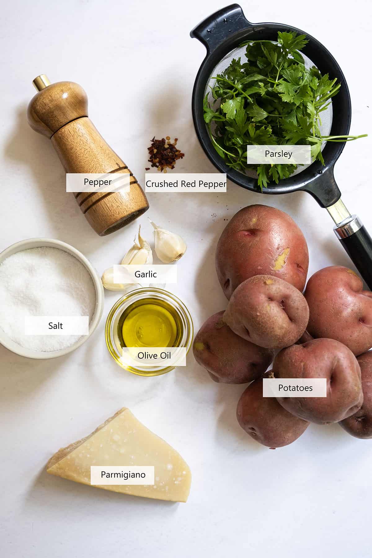 Ingredients for the potatoes