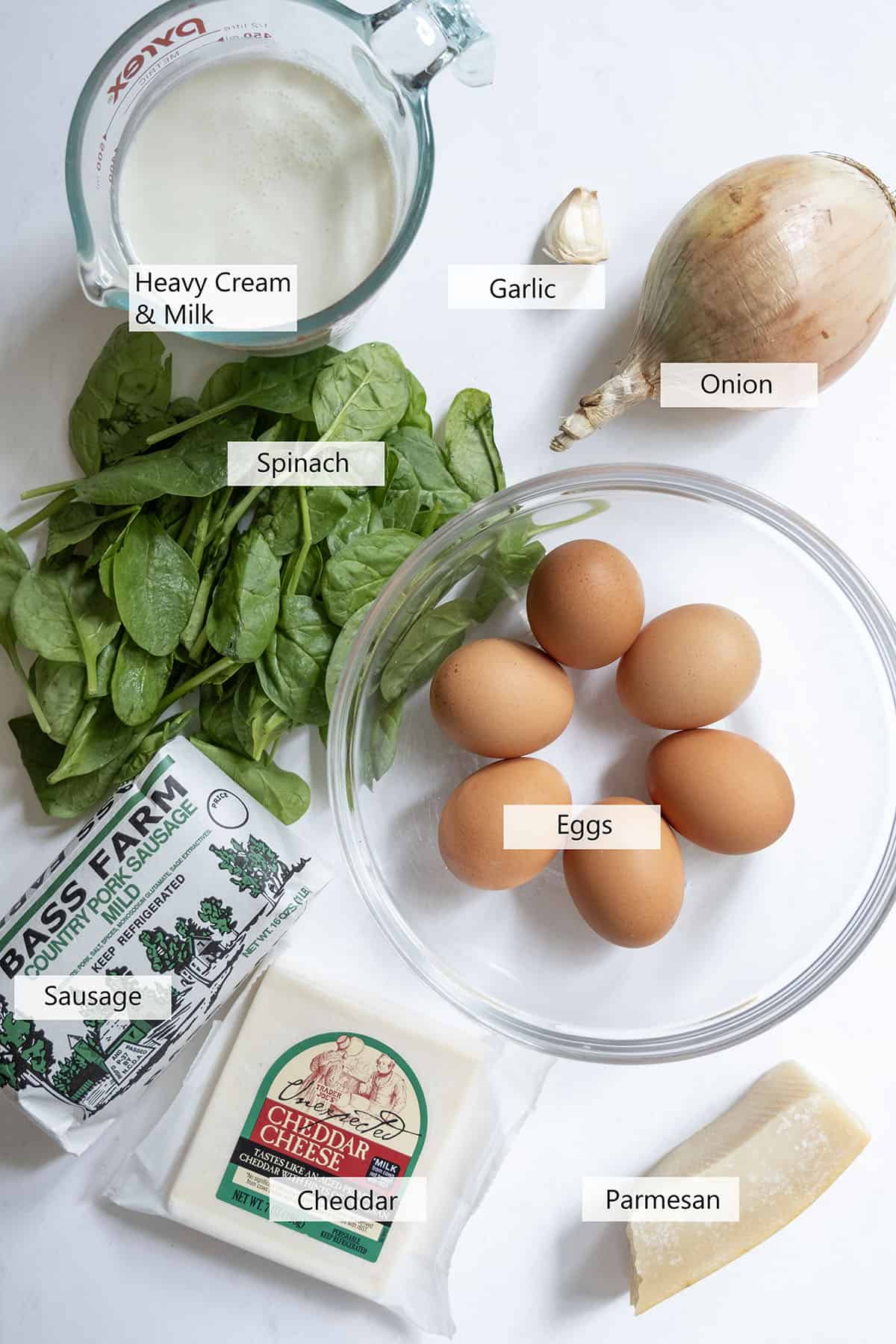 Ingredients for the recipe laid out.