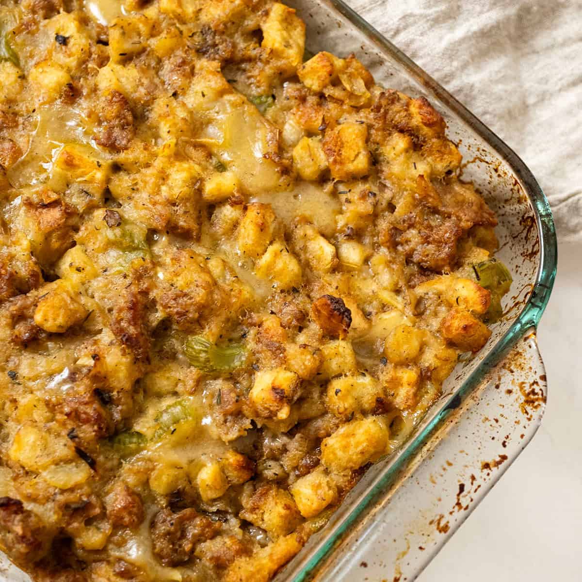 Italian Sausage Stuffing for Thanksgiving