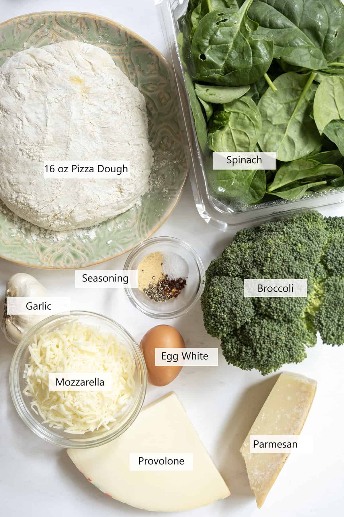 Ingredients for veggie pinwheels.