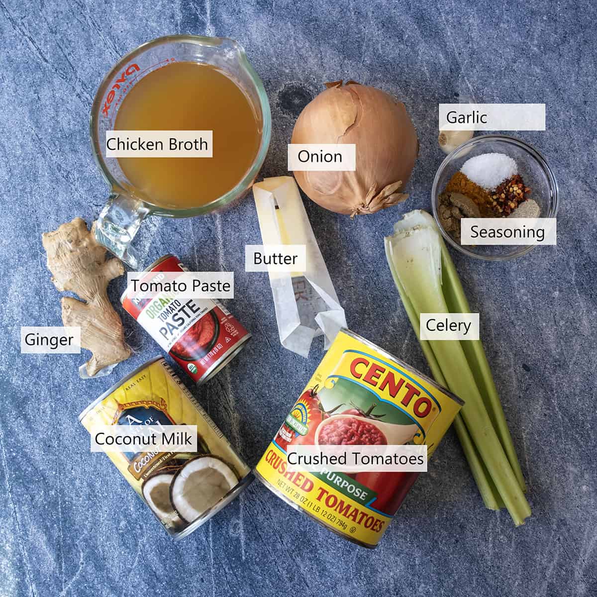 Ingredients for the soup.